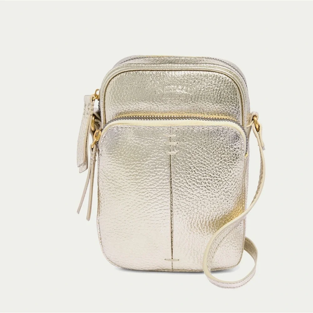 Leather Cleveland‎ Gold Metallic crossbody bag